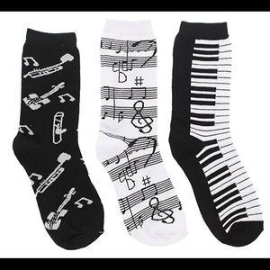 ⬇️🆕Crew Music 3 Pc. Women Music socks